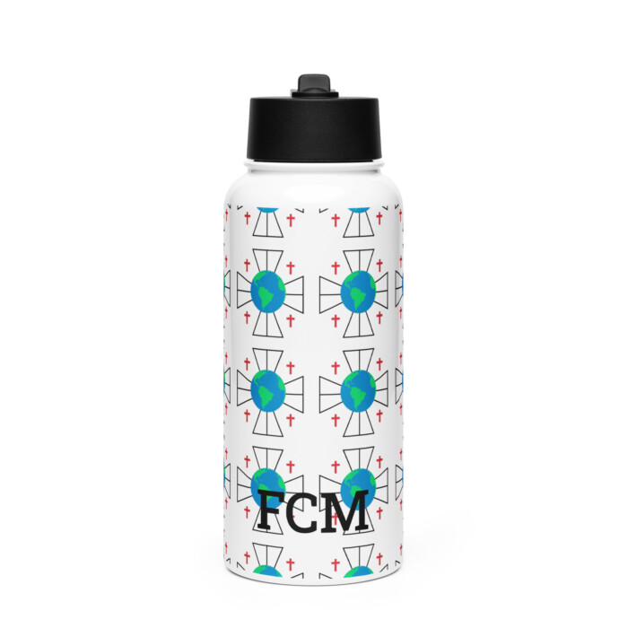 Stainless steel water bottle with a straw lid - Image 2