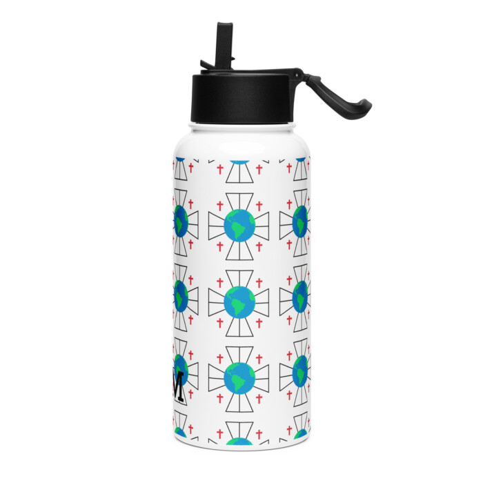 Stainless steel water bottle with a straw lid - Image 3