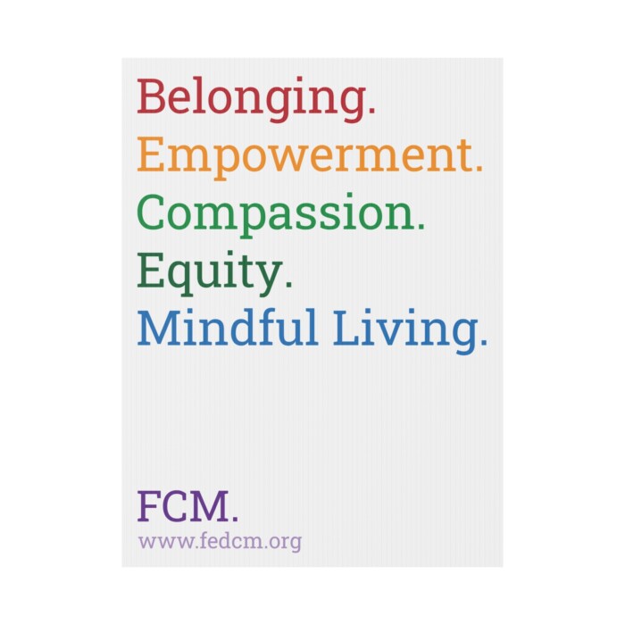 Yard Sign - FCM Core Values Series